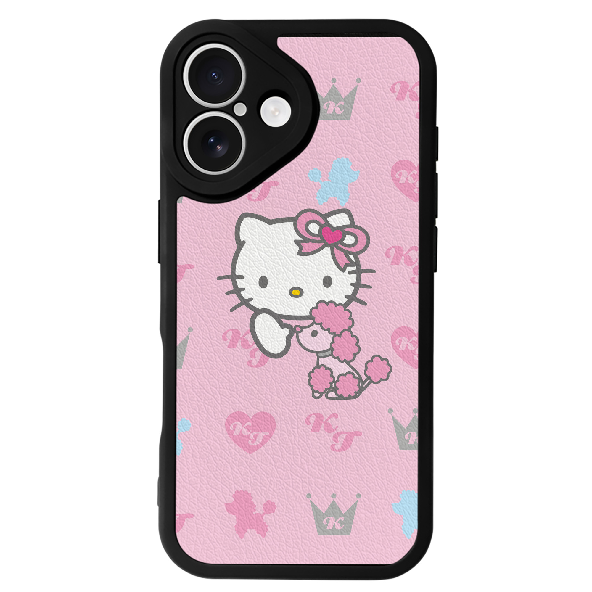 （画像用） Hello Kitty ハローキティ 【iPhone 16シリーズ対応】シリコンスマホケース（レザー調） 材質：シリコン